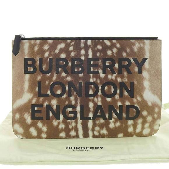 BURBERRY Brown Clutch Bag - Picture 1 of 6